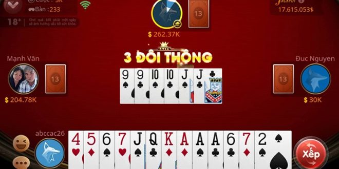 Tiến lên miền nam 3 đôi thông – Chơi game bài tại iWin