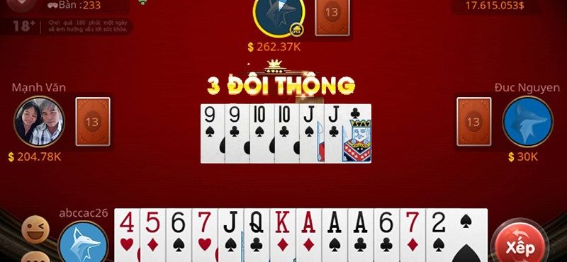 Tiến lên miền nam 3 đôi thông – Chơi game bài tại iWin